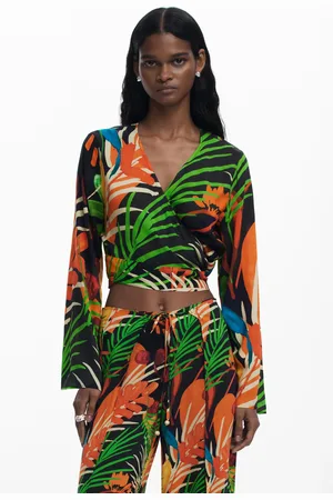 Desigual Tropikalny top kopertowy