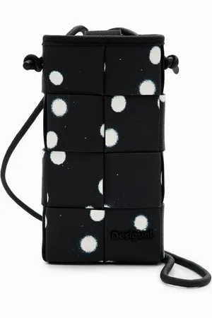 Desigual Etui na telefon L z plecionymi detalami i nadrukiem w plamy z farby