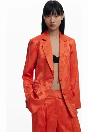 Desigual Embroidered fitted blazer