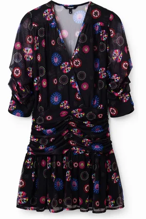 Desigual Krótka sukienka z drapowaniem Mr. Christian Lacroix