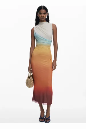 Desigual Sukienka z tiulu w odcieniach ombre