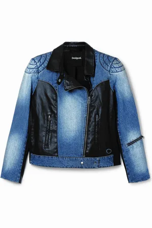 Desigual Kurtka biker denim hybrydowa
