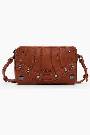 Desigual Haftowany portfel z ćwiekami 2w1