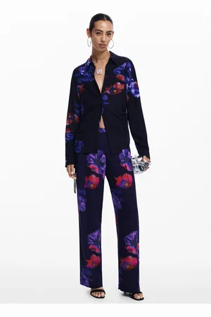 Desigual Spodnie z kwiatowym wzorem