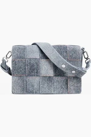 Desigual Torebka z plecionego materiału imitującego dżins