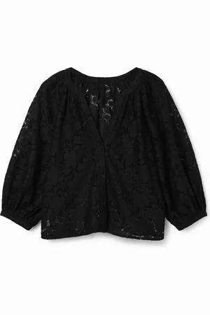 Desigual Bluzka z koronki w kwiaty