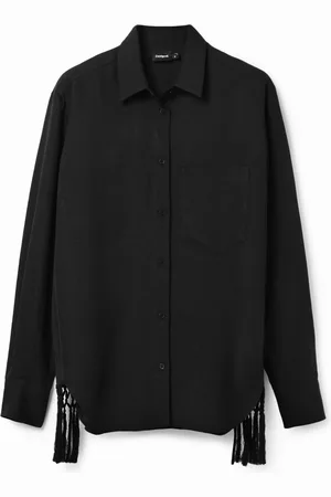 Desigual Koszula oversize z motywem makramy