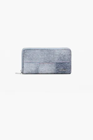 Desigual Portfel z efektem plecionego denimu