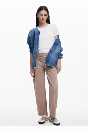 Desigual Balloon jeans z podwójnym pasem