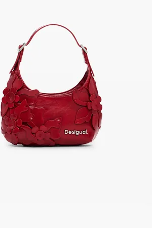 Desigual Mała torebka z aplikacjami kwiatowymi