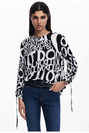 Desigual Bluzka z literami i kokardkami