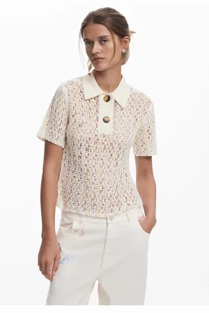 Desigual Szydełkowy top polo