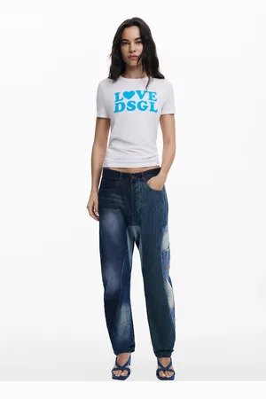 Desigual Baggy patch jeans