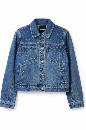 Desigual Kurtka dżinsowa typu trucker z ćwiekami