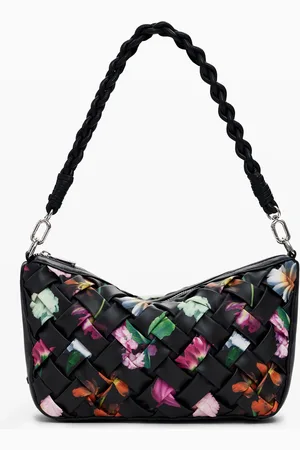 Desigual Mała pleciona torebka w kwiaty