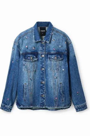 Desigual Kurtka dżinsowa trucker kwiaty