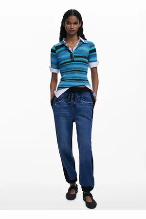 Desigual Jogger jeans z kontrastem