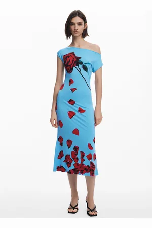 Desigual Sukienka bardot w płatki Tyler McGillivary
