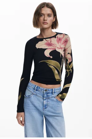 Desigual Koszulka z długim rękawem orchidea