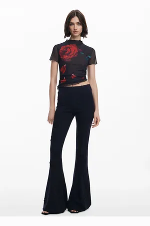 Desigual Spodnie dzwony w kwiaty Tyler McGillivary