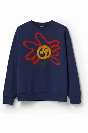 Desigual Bluza z kwiatem i księżycem