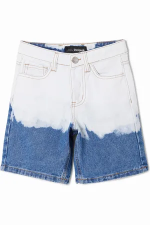Desigual Bermudy denim z efektem wyblaknięcia