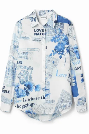 Desigual Lekka koszula w mapy