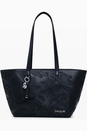 Desigual Duża haftowana torba shopper