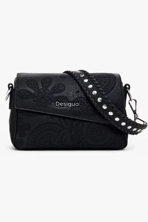 Desigual Torba M z haftowanymi kwiatami