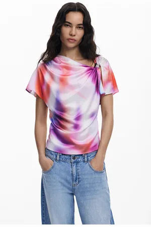 Desigual Bluzka drapowana cieniowana