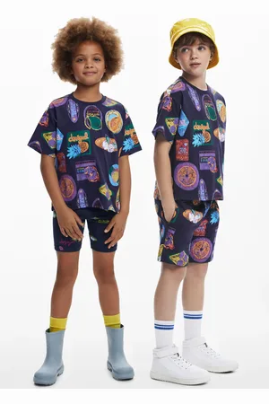 Desigual Koszulka z krótkim rękawem z nadrukiem znaczków