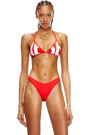 Diesel Bikini top with cut-off logo Bras Woman