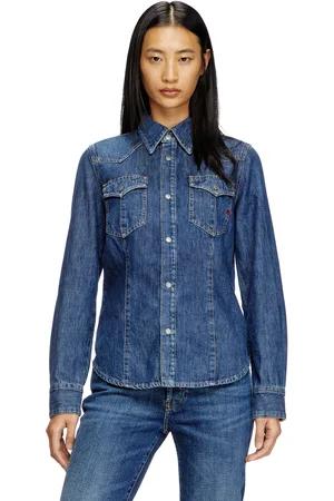 Diesel Western shirt in denim Denim Shirts Woman