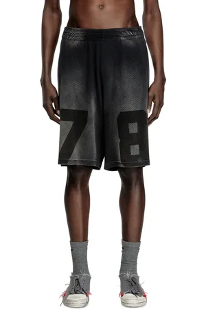 Diesel Jersey and mesh shorts with faded effect Shorts Man