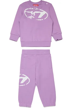 Diesel Baby clothes set with distressed Oval D Jumpsuits Unisex