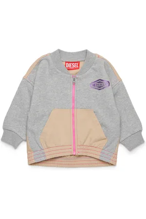Diesel Mix material bomber-style sweatshirt Sweaters Woman