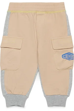 Diesel Cargo sweatpants in gabardine and jersey Pants Man