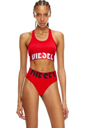 Diesel Sports bra with cut-off logo Bras Woman