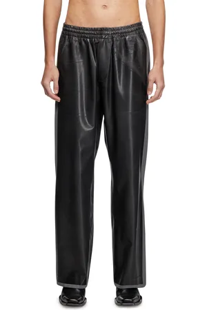 Diesel Tailored track pants with coated front Pants Unisex