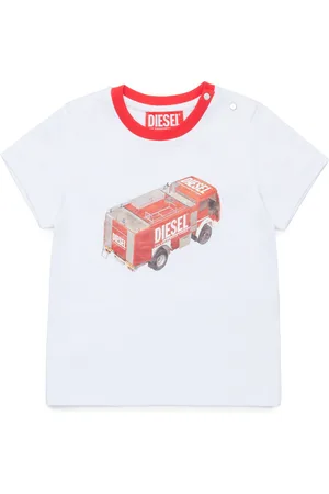 Diesel T-shirt with fire truck print Beachwear Man