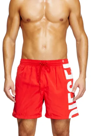 Diesel Mid-length swim shorts with maxi logo Swim shorts Man