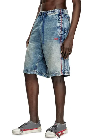 Diesel Denim shorts with red piping Shorts Unisex