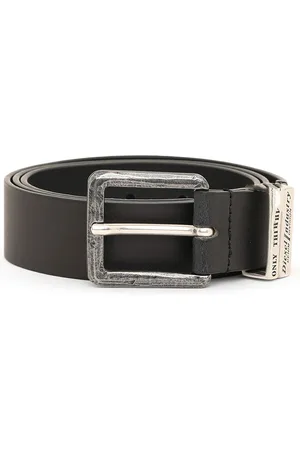 Diesel Leather belt with burnished hardware Belts Man