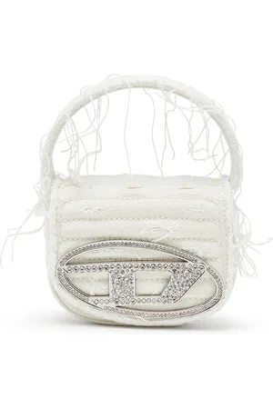 Diesel 1DR XS-Iconic mini bag in canvas and leather Crossbody Bags Woman
