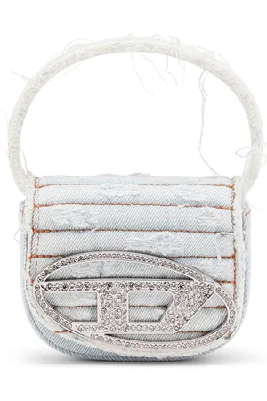 Diesel 1DR XS-Iconic mini bag in denim and leather Crossbody Bags Woman