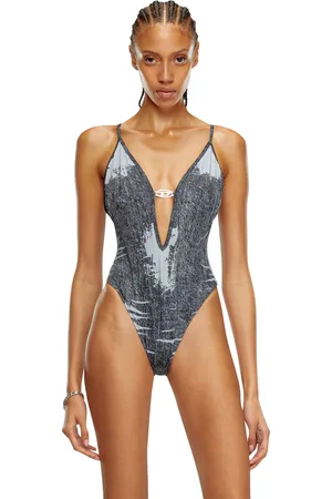 Diesel Swimsuit with denim print Swimsuits Woman