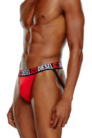 Diesel Three-pack jockstraps with logo waists Jockstraps Man
