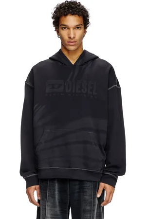 Diesel Laser-faded logo hoodie Sweaters Man