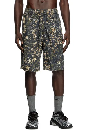 Diesel Knee-length shorts with camo print Shorts Man