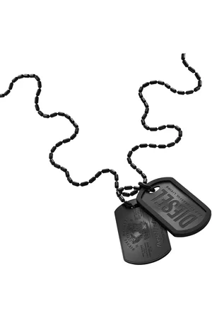 Diesel Stainless Steel Dog Tag Necklace Necklaces Unisex